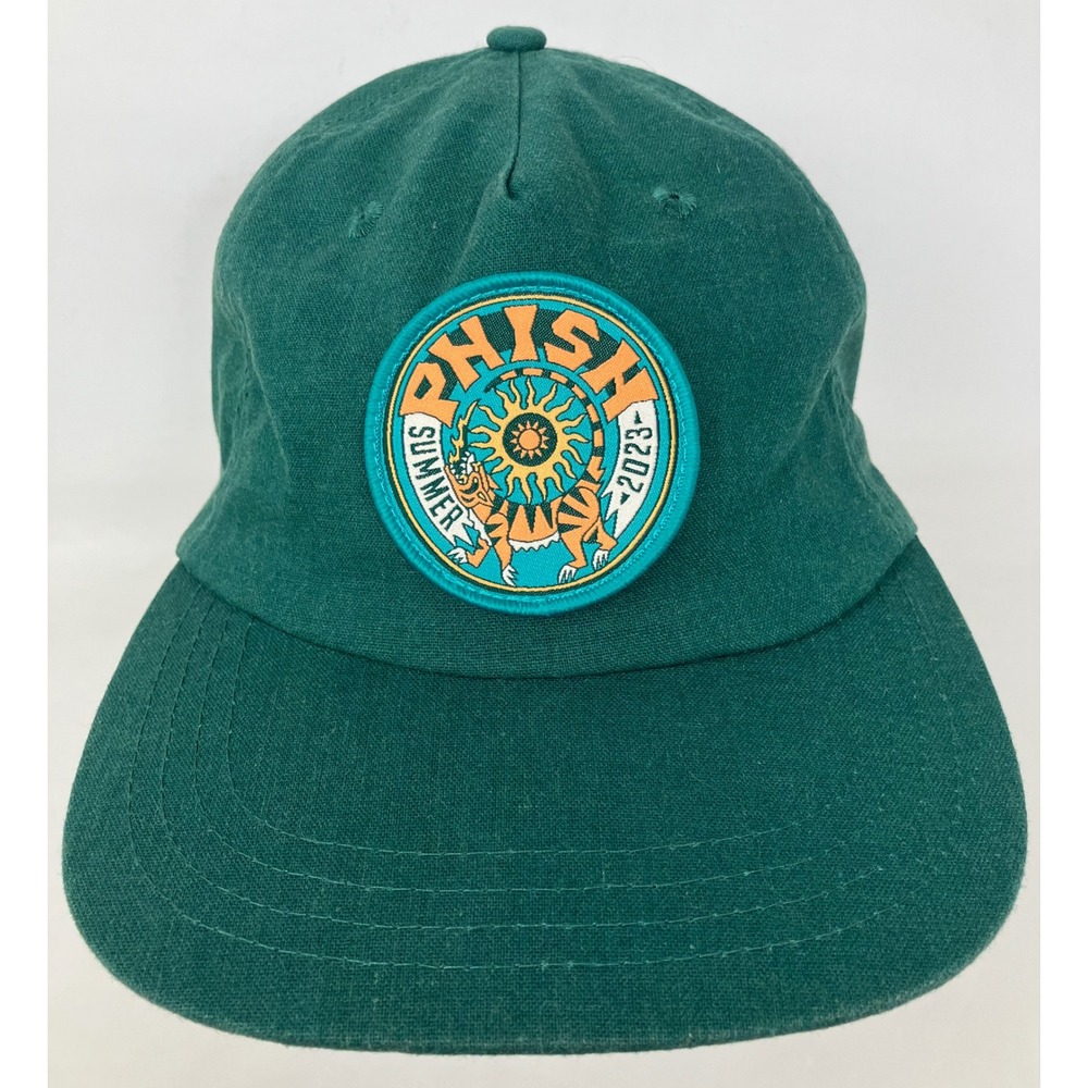 Phish Summer 2023 Tour Hat Green Hemp Blend Snapback Tiger Sun Patch Cap